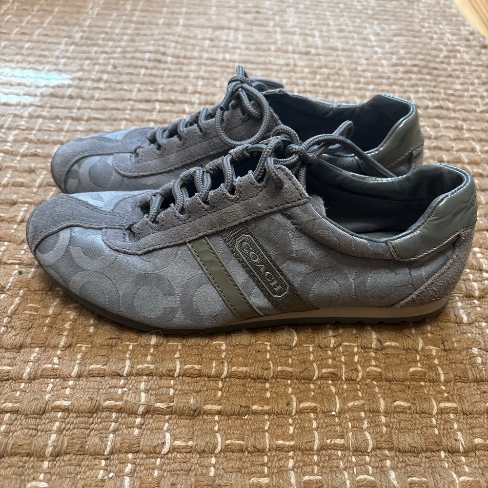 Coach Women's Gray and Olive Sneakers